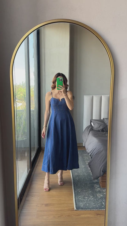 Vestido midi denim
