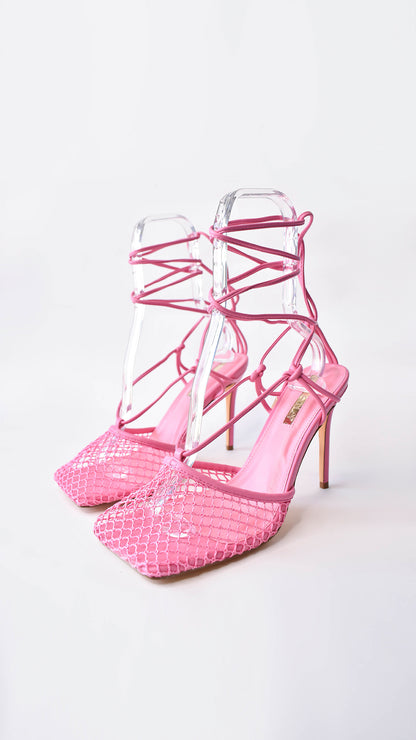 Zapatos red con straps rosa